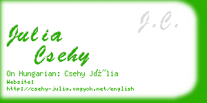 julia csehy business card